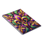 Fleur de Lis Mardi Gras Notitieboek (Rechterzijde)