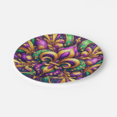 Fleur de Lis Mardi Gras Papieren Bordje (Gekanteld)