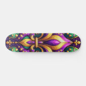 Fleur de Lis Mardi Gras Persoonlijk Skateboard (Horizontaal)