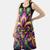 Fleur de Lis Mardi Gras Schort (Insitu)