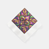 Fleur de Lis Mardi Gras Servet (Hoek)