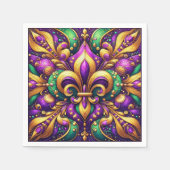 Fleur de Lis Mardi Gras Servet (Voorkant)