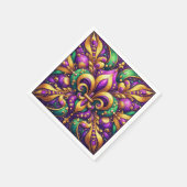 Fleur de Lis Mardi Gras Servet (Hoek)
