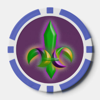 Fleur de lis Mardi Gras Stijl Party Poker Chips