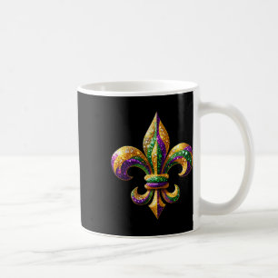 Fleur-de-lis Mardi Gras Symbool Carnaval Parade Co Koffiemok