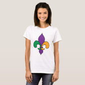 Fleur de Lis Mardi Gras T-shirt (Voorkant volledig)