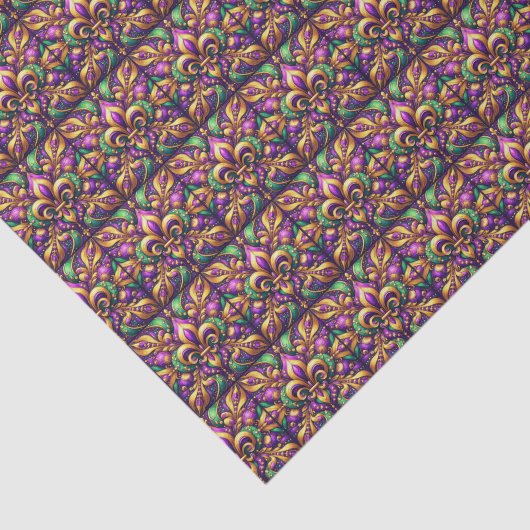 Fleur de Lis Mardi Gras Tissuepapier (Detail)