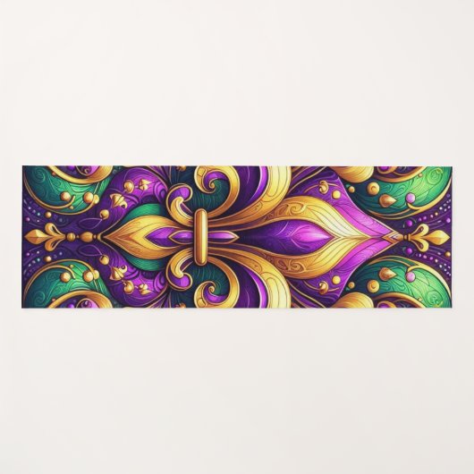 Fleur de Lis Mardi Gras Yogamat (Voorkant (horizontaal))