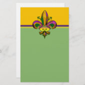 Fleur de lis Mask Briefpapier (Voorkant / Achterkant)