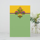 Fleur de lis Mask Briefpapier (Staand voorkant)