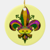Fleur de lis Mask Keramisch Ornament (Achterkant)
