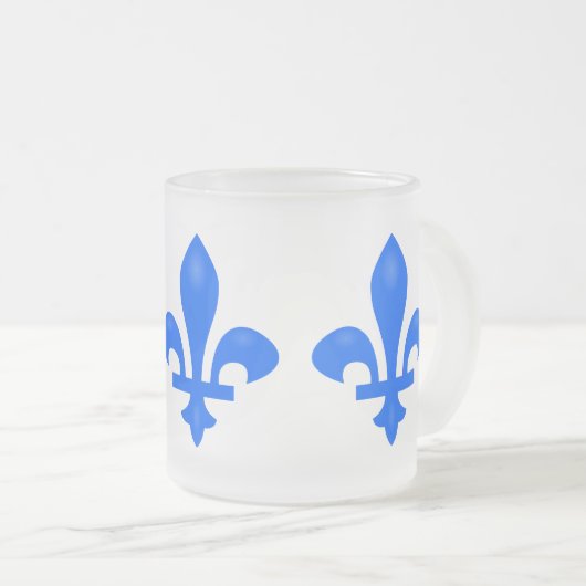 Fleur de lis matglas koffiemok (Voorkant rechts)