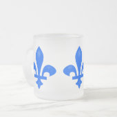 Fleur de lis matglas koffiemok (Voorkant links)