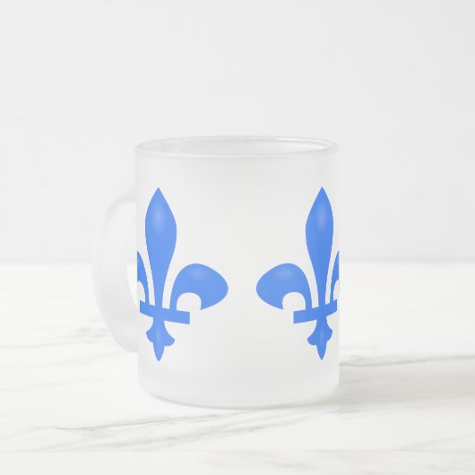 Fleur de lis matglas koffiemok (Voorkant links)