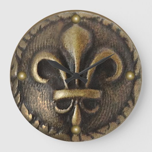 Fleur De Lis Medallion Grote Klok (Voorkant)