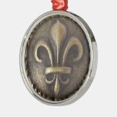 Fleur De Lis Medallion Metalen Ornament (Links)