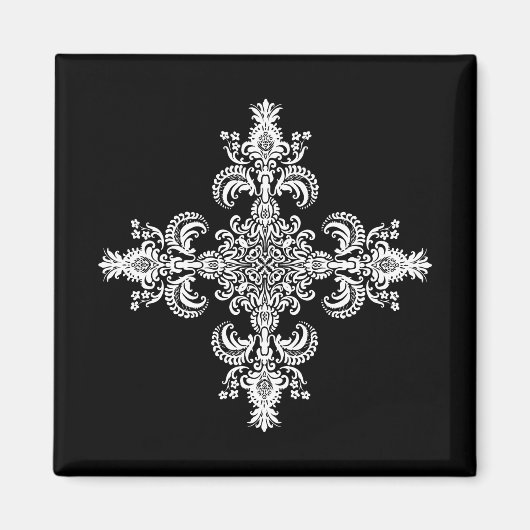 Fleur de lis Meditation 4 corners Magneet (Voorkant)