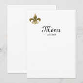 Fleur de Lis Menu (Voorkant / Achterkant)