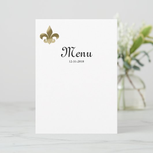 Fleur de Lis Menu (Staand voorkant)