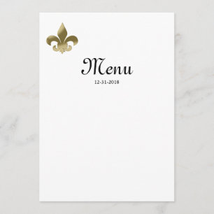 Fleur de Lis Menu