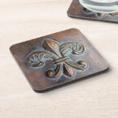 Fleur De Lis, met een druk van koper Bier Onderzetter (Linkerzijde)