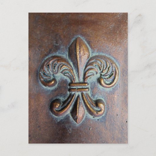 Fleur De Lis, met een druk van koper Briefkaart (Voorkant)