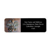 Fleur De Lis, met een druk van koper Etiket (Voorkant)