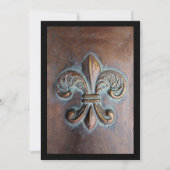 Fleur De Lis, met een druk van koper Kaart (Voorkant)