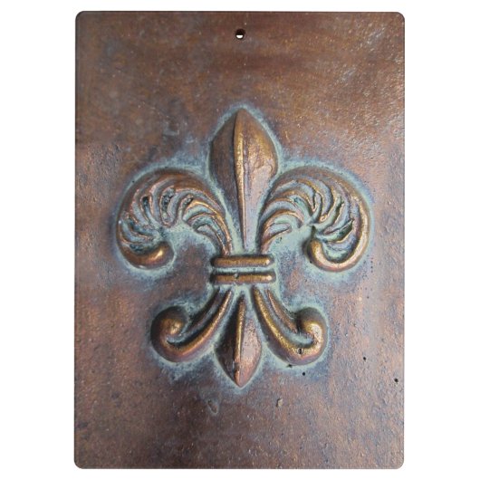Fleur De Lis, met een druk van koper Klembord (Achterkant)