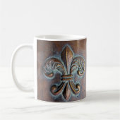 Fleur De Lis, met een druk van koper Koffiemok (Links)