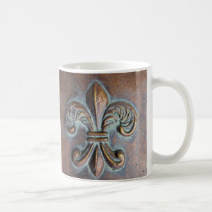 Fleur De Lis, met een druk van koper Koffiemok