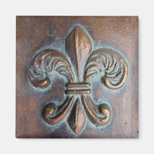Fleur De Lis, met een druk van koper Magneet