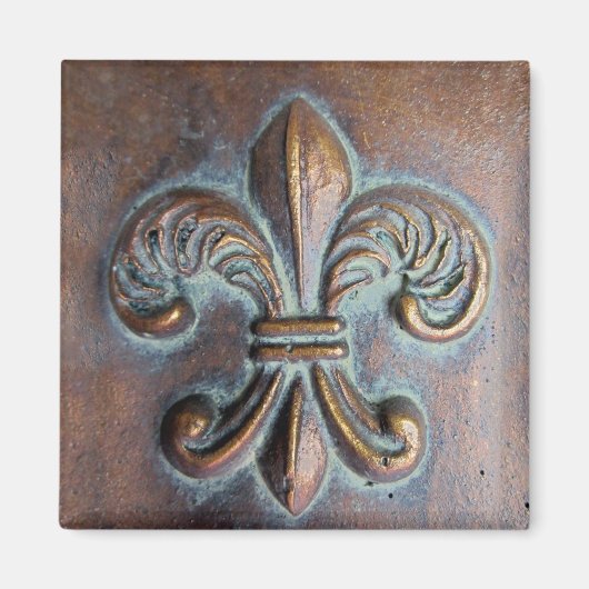Fleur De Lis, met een druk van koper Magneet (Voorkant)