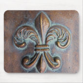 Fleur De Lis, met een druk van koper Muismat (Voorkant)