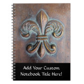 Fleur De Lis, met een druk van koper Notitieboek (Voorkant)