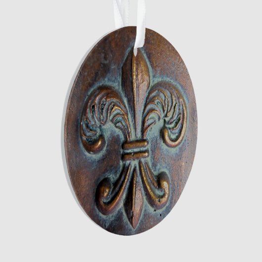 Fleur De Lis, met een druk van koper Ornament (voorkant)