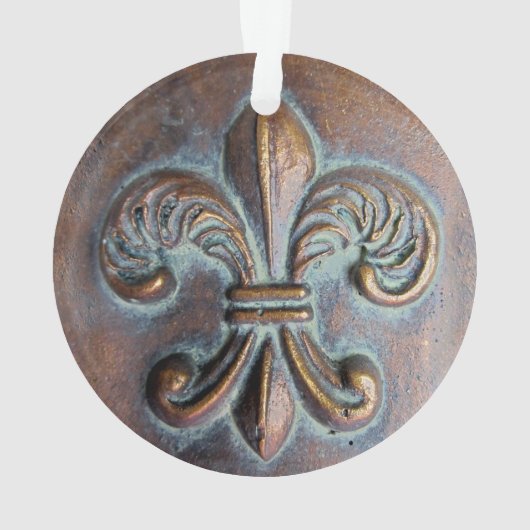 Fleur De Lis, met een druk van koper Ornament (achterkant)
