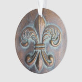 Fleur De Lis, met een druk van koper Ornament (voorkant)
