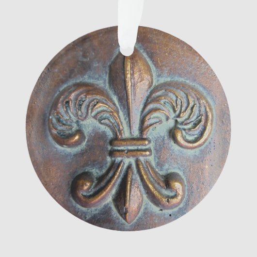 Fleur De Lis, met een druk van koper Ornament (voorkant)
