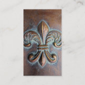 Fleur De Lis, met een druk van koper Visitekaartje (Achterkant)