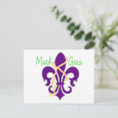 Fleur De Lis met kralen Briefkaart (Staand voorkant)
