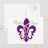 Fleur De Lis met kralen Briefkaart (Voorkant / Achterkant)