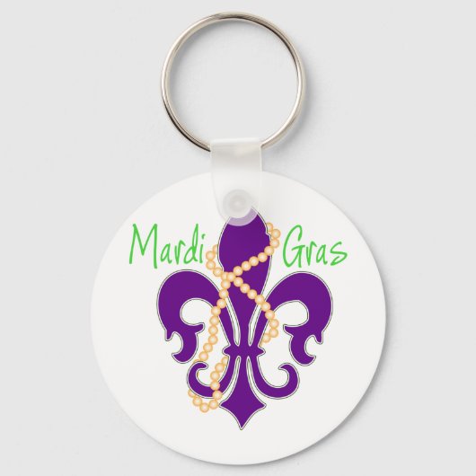 Fleur De Lis met kralen Sleutelhanger (Voorkant)