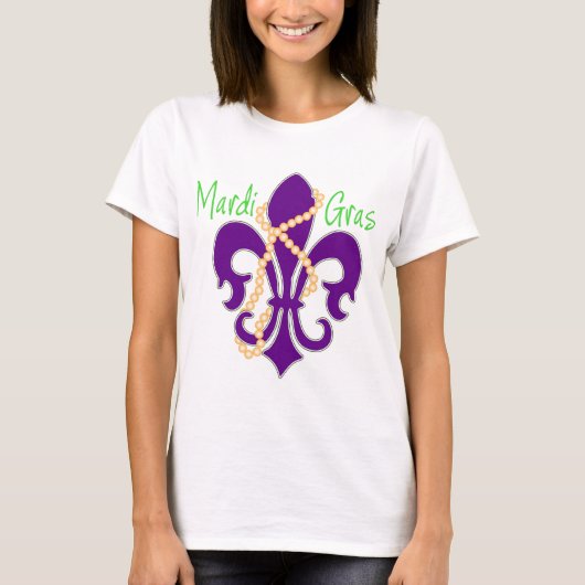 Fleur De Lis met kralen T-shirt (Voorkant)