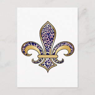 Fleur de Lis met patroon - 04 Briefkaart