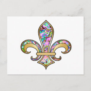 Fleur de Lis met patroon - 09 Briefkaart