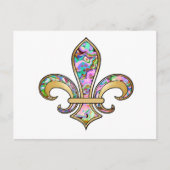 Fleur de Lis met patroon - 09 Briefkaart (Voorkant)