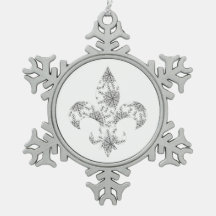 Fleur de Lis met Snowflakes op
