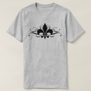 Fleur de Lis met wervelingen T-shirt