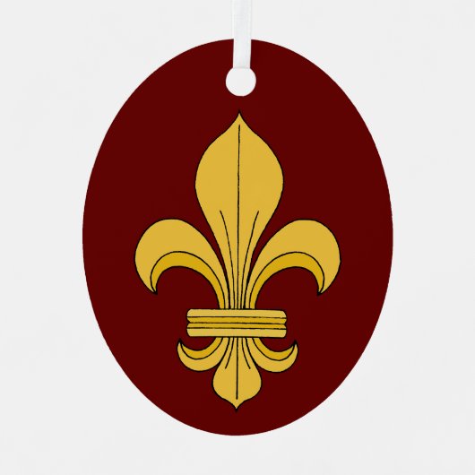 Fleur-de-lis Metalen Ornament (Voorkant)